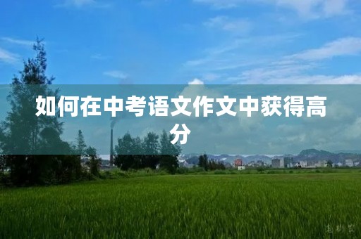 如何在中考语文作文中获得高分 如何在中考语文作文中获得高分