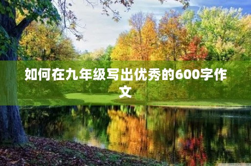 如何在九年级写出优秀的600字作文