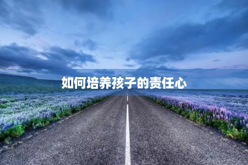 如何培养孩子的责任心
