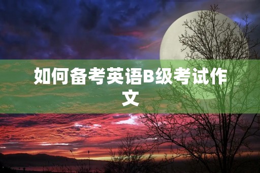 如何备考英语B级考试作文 如何备考英语B级考试作文