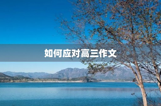 如何应对高三作文