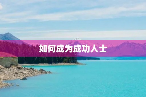 如何成为成功人士