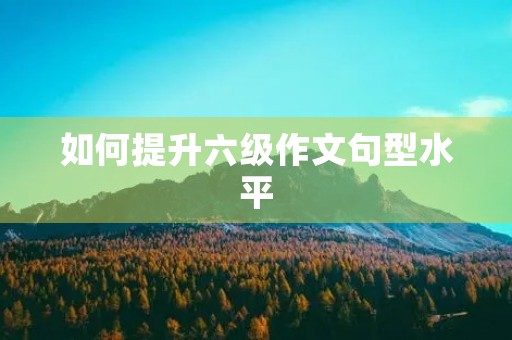 如何提升六级作文句型水平 如何提升六级作文句型水平