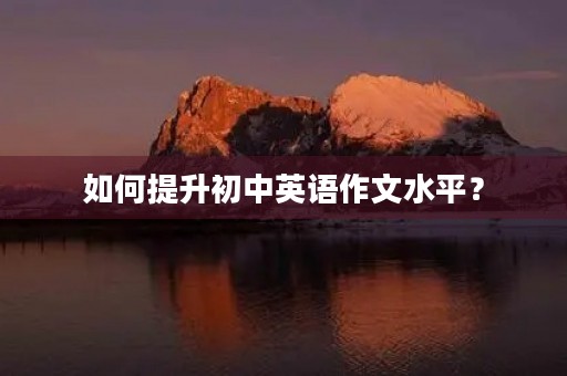 如何提升初中英语作文水平？