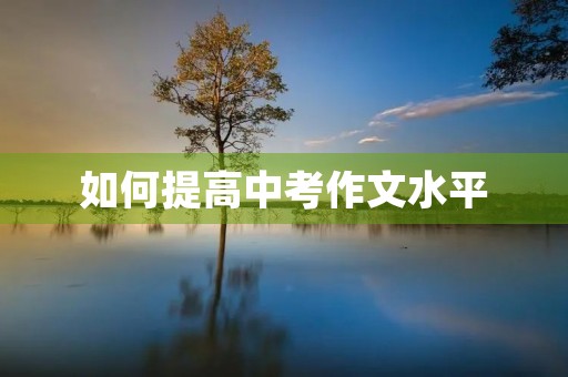 如何提高中考作文水平 如何提高中考作文水平