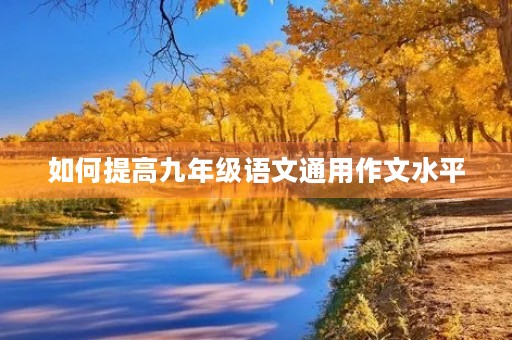 如何提高九年级语文通用作文水平 如何提高九年级语文通用作文水平