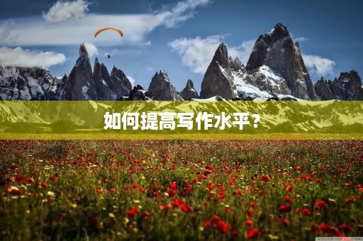 如何提高写作水平? 如何提高写作水平?