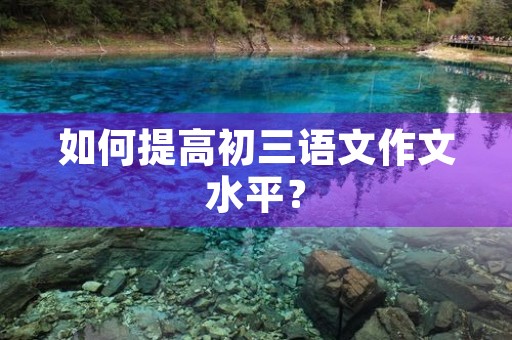 如何提高初三语文作文水平？