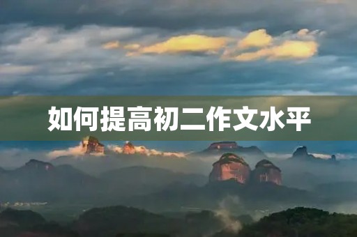 如何提高初二作文水平