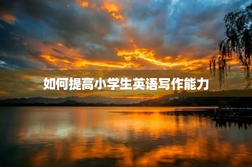 如何提高小学生英语写作能力 如何提高小学生英语写作能力