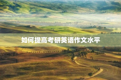 如何提高考研英语作文水平