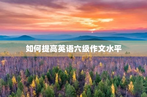 如何提高英语六级作文水平