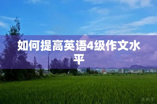 如何提高英语4级作文水平