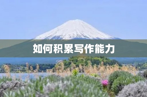 如何积累写作能力