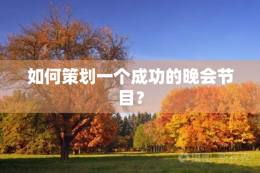 如何策划一个成功的晚会节目? 如何策划一个成功的晚会节目?