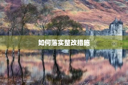 如何落实整改措施,加强工作效率 如何落实整改措施,加强工作效率