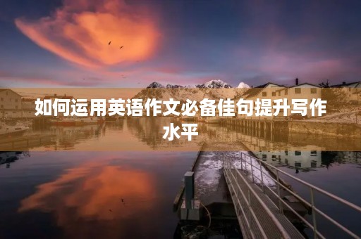 如何运用英语作文必备佳句提升写作水平
