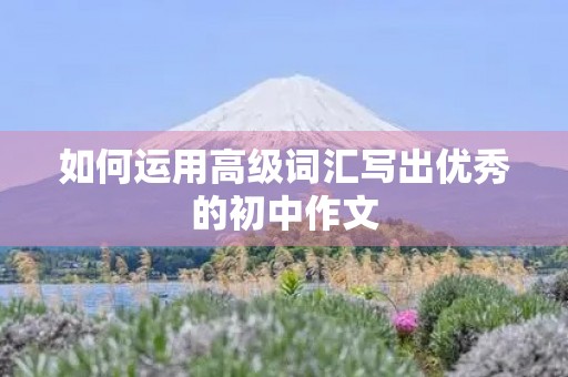 如何运用高级词汇写出优秀的初中作文