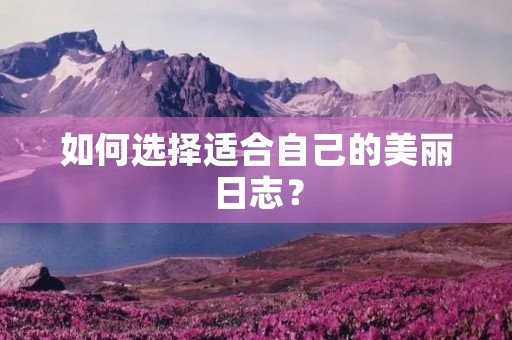 如何选择适合自己的美丽日志？