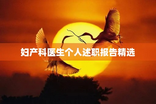 妇产科医生个人述职报告精选
