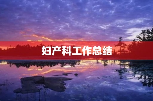 妇产科工作总结