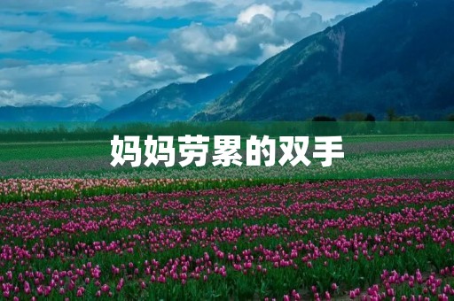 妈妈劳累的双手 妈妈劳累的双手
