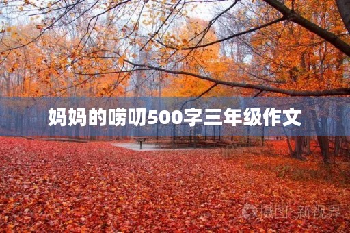 妈妈的唠叨500字三年级作文