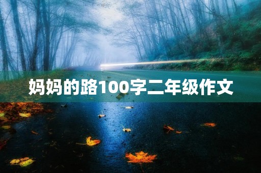 妈妈的路100字二年级作文