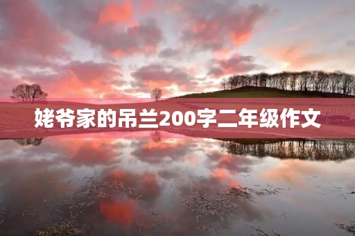 姥爷家的吊兰200字二年级作文