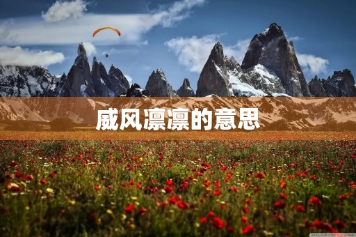威风凛凛的意思(威风凛凛的拼音)