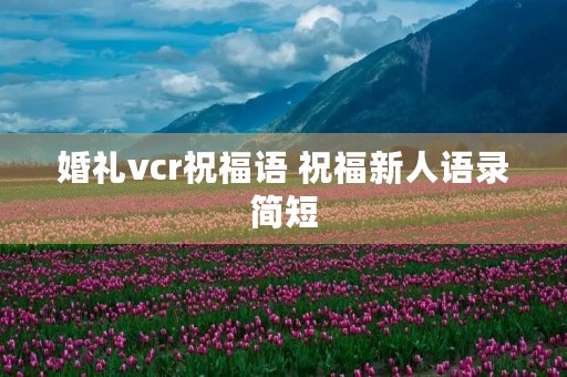 婚礼vcr祝福语 祝福新人语录简短