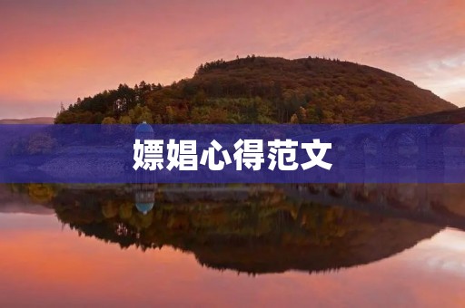 嫖娼心得范文