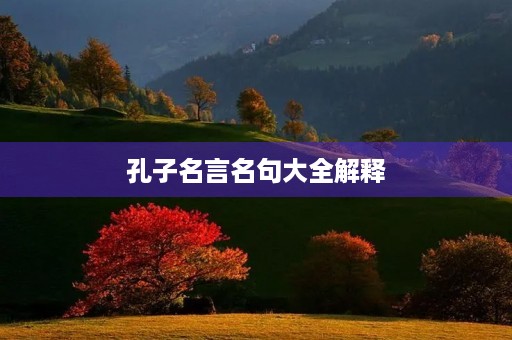 孔子名言名句大全解释,孔子的名言名句 孔子名言名句大全解释,孔子的名言名句