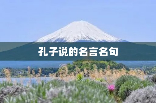 孔子说的名言名句，孔子说的名言名句关于读书