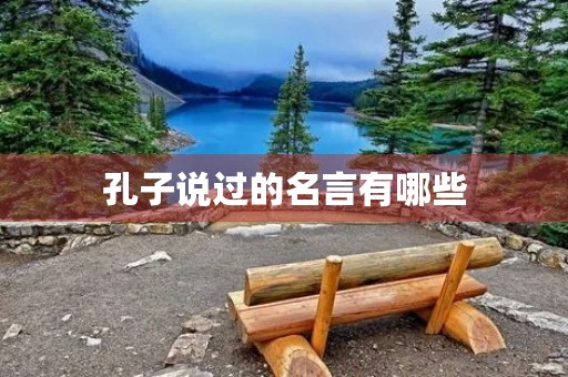 孔子说过的名言有哪些，孔子说过的名言有哪些？30字左右