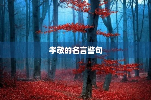 孝敬的名言警句 孝敬的名言警句