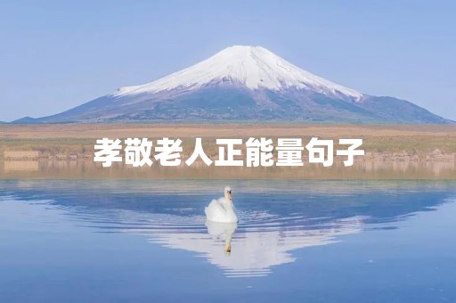孝敬老人正能量句子(幼儿孝敬老人正能量句子) 孝敬老人正能量句子(幼儿孝敬老人正能量句子)