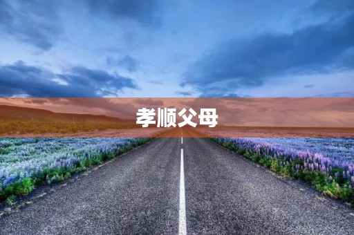 孝顺父母,是我们应尽的责任 孝顺父母,是我们应尽的责任