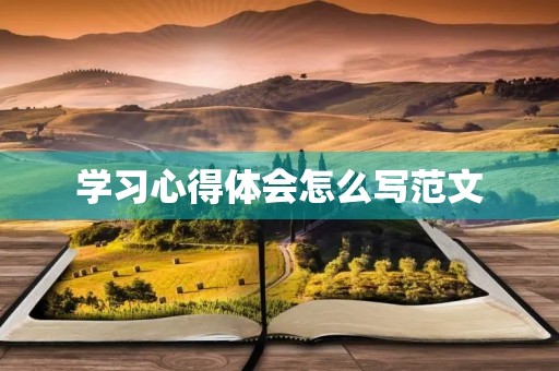 学习心得体会怎么写范文