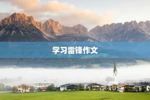 学习雷锋作文 学习雷锋作文