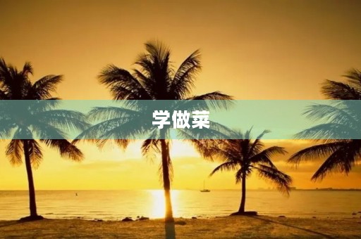学做菜 学做菜