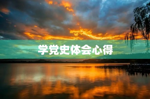 学党史体会心得 学党史体会心得