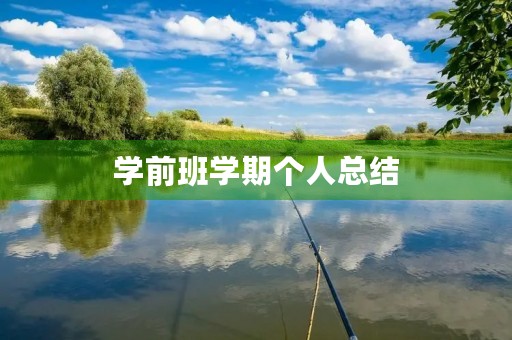 学前班学期个人总结