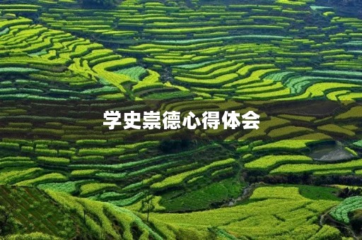 学史崇德心得体会