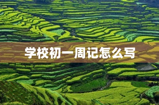 学校初一周记怎么写