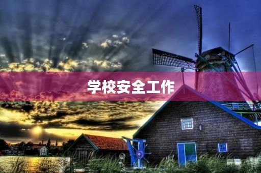 学校安全工作,让孩子们安心成长 学校安全工作,让孩子们安心成长