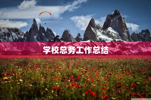 学校总务工作总结 学校总务工作总结