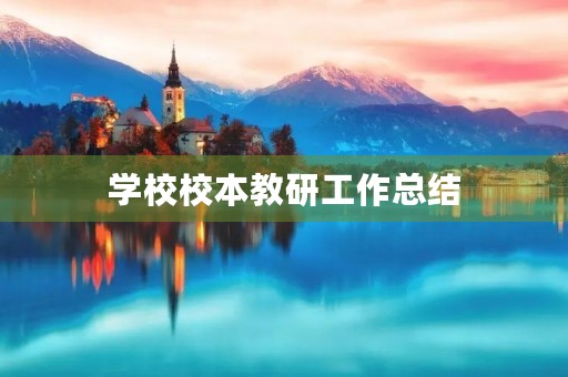 学校校本教研工作总结