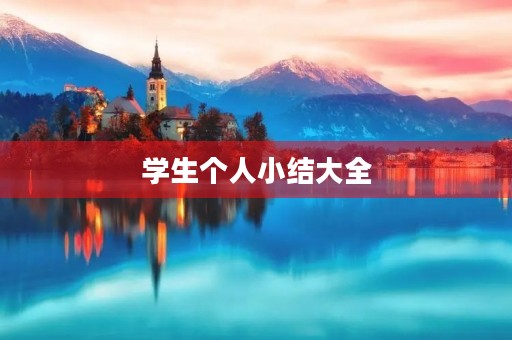 学生个人小结大全