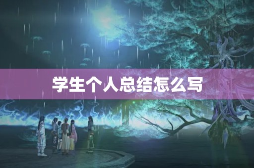 学生个人总结怎么写